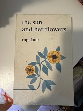 Rupi Kaur "the sun and her flowers" Canvas Wall Art in Blue and Yellow